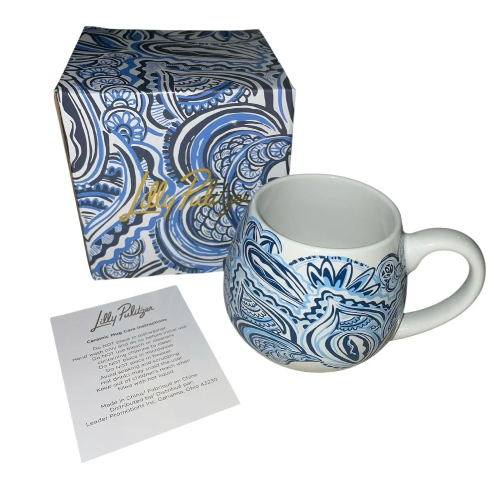 Lilly Pulitzer Blue Printed Ceramic Mug